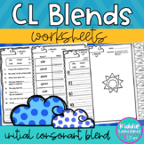 CL Blends Worksheets - Initial Consonant Blends