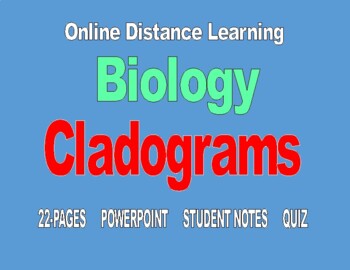 Preview of BIOLOGY  CLADOGRAMS PLUS diagrams and QUIZ