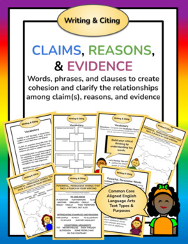 Preview of CLAIMS, REASONS, & EVIDENCE Words: Phrases and Clauses 