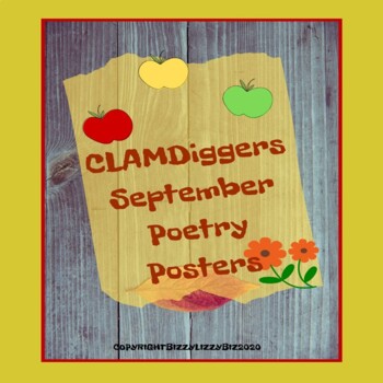 Preview of CLAMDiggers September Poetry Posters