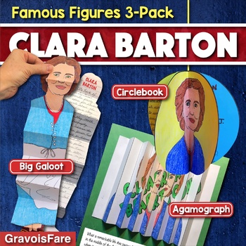 Preview of CLARA BARTON BIOGRAPHY ACTIVITIES: 3 Hands-On Projects and Foldable Craftivities