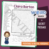 CLARA BARTON Word Search Puzzle Activity Vocabulary Worksh