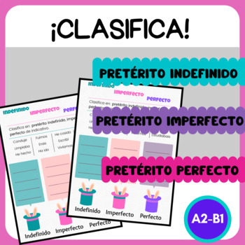 CLASIFICA LOS VERBOS EN: PRETÉRITO INDEFINIDO, IMPERFECTO Y PERFECTO.