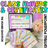 CLASS AWARDS & CERTIFICATES