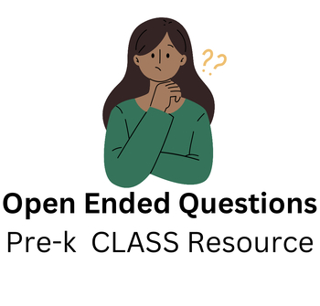 Preview of CLASS Comprehensive Open-Ended Questions For Centers List & Flashcards