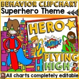SUPERHERO CLASS DECOR: EDITABLE BEHAVIOR CLIP CHART: BEHAV