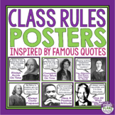CLASS RULES POSTERS: FAMOUS QUOTES