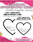 CLASSROOM APPRECIATION HEART CHAIN | SEL ACTIVITY | VALENT