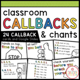 CLASSROOM CALL BACK CARDS AND ATTENTION GETTERS, CLASSROOM