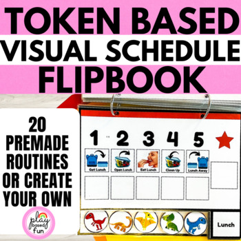Preview of CLASSROOM DAILY VISUAL SCHEDULE EDITABLE FLIPBOOK WITH FIRST THEN, ECSE, AUTISM