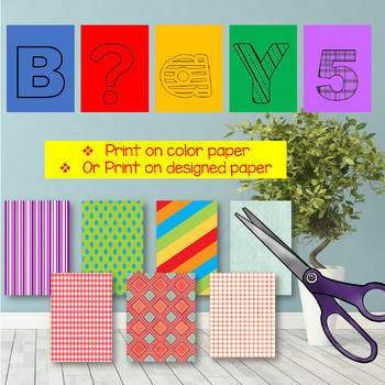 Scissors Colorful Bulletin Board Printable Classroom Decor by