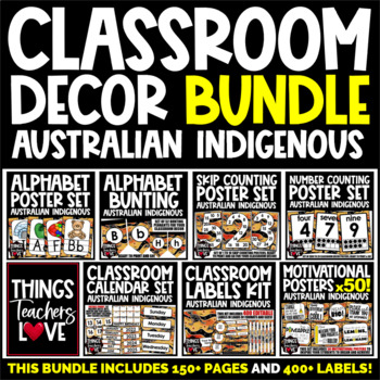 Bunting~Aboriginal Design*Hunting & Gathering*handmade*educational Home School 