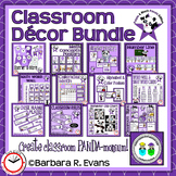 CLASSROOM DECOR BUNDLE Purple Panda Theme Back to School