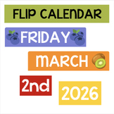 CLASSROOM FLIP CALENDAR FRUIT/VEGGIE THEME