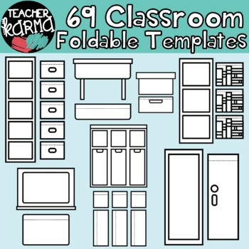 Preview of CLASSROOM FURNITURE:  Foldables, Interactives, Flip Book Templates