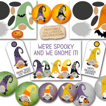 Preview of CLASSROOM HALLOWEEN DECORATING KIT, GNOME CRAFT, FALL DOOR DECOR, BULLETIN BOARD