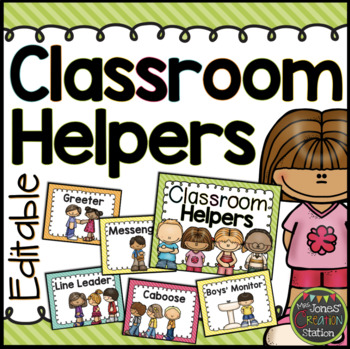 Preview of CLASSROOM JOBS CHART | BRIGHTS CLASSROOM | PRE-K, KINDERGARTEN AND FIRST GRADE