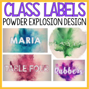 Preview of CLASSROOM LABELS (POWDER EXPLOSION EFFECT)