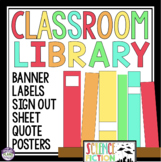 CLASSROOM LIBRARY - NOVEL GENRE LABELS, POSTERS, SIGN OUT SHEET