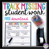 Classroom Management Form for Missing Student Work - Track
