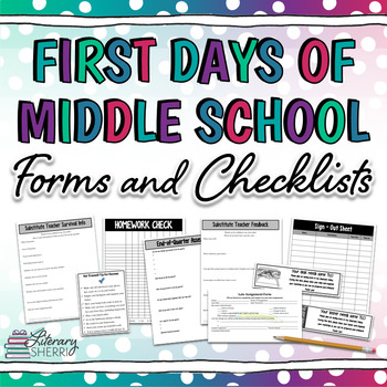 Preview of CLASSROOM MANAGEMENT: First Days of School Forms, Checklists, Organization Tools