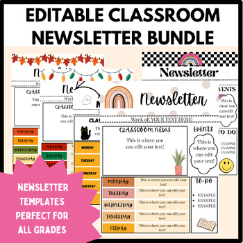 Preview of CLASSROOM NEWSLETTER BUNDLE