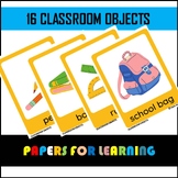 CLASSROOM OBJECTS (School tool cards)