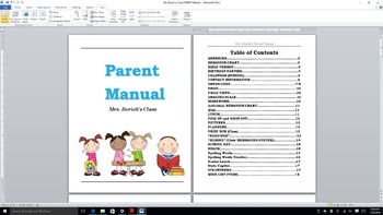 Preview of CLASSROOM PARENT MANUAL-for Parents! RULES, policies for classroom- helpful tool