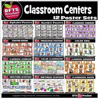 Preview of CLASSROOM POSTER BUNDLE (12 sets in all)