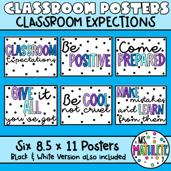 CLASSROOM POSTERS: Classroom Expectations by Ms Mathlete | TPT