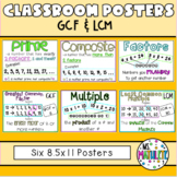 CLASSROOM POSTERS:  Greatest Common Factor and Least Commo