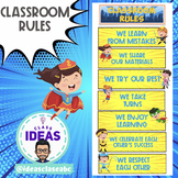 CLASSROOM RULES-  Comic- Superhero Theme Classroom Decor