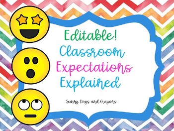 Preview of CLASSROOM RULES EDITABLE POWERPOINT / CLASSROOM EXPECTATIONS