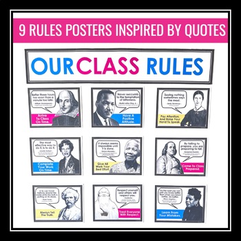 CLASS RULES POSTERS: FAMOUS QUOTES by Presto Plans  TpT