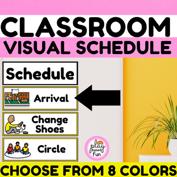 Preview of CLASSROOM SCHEDULE, DAILY VISUAL SCHEDULE CARDS WITH PICTURES, DAILY SCHEDULE