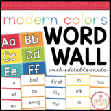 EDITABLE WORD WORK WALL CARDS FOR SIGHT WORDS | MODERN CLA
