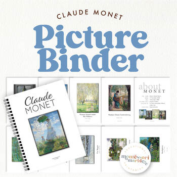 Preview of CLAUDE MONET Montessori Picture Binder | Art History for Kindergarten