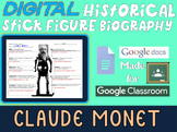 CLAUDE MONET Digital Historical Stick Figure Biography (MI