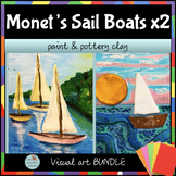 Clay and Paint art lesson BUNDLE for CLAUDE MONET SAIL BOA