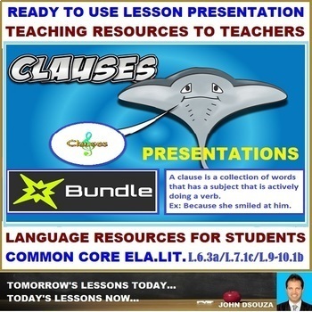 Preview of CLAUSES - NOUN - ADJECTIVE - ADVERB - RELATIVE CLAUSE - PPT - BUNDLE