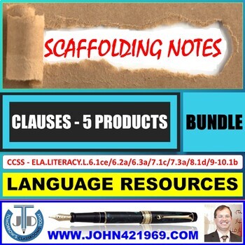Preview of CLAUSES - SCAFFOLDING NOTES - BUNDLE