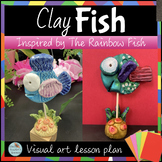 CLAY art lesson sea themed FISH ceramics project  for elem