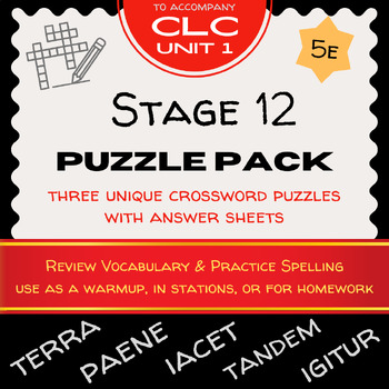 Preview of CLC Stage 12 Crossword Puzzle Pack - Cambridge Latin