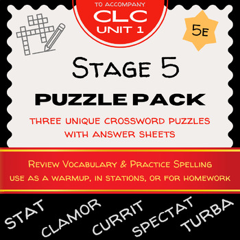 Preview of CLC Stage 5 Crossword Puzzle Pack - Cambridge Latin