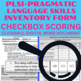CLICKABLE CHECKBOX form: (PLSI) Pragmatic Language Skills 