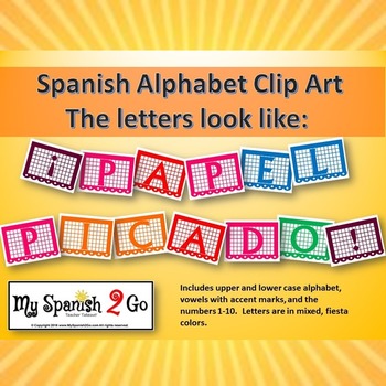 Preview of CLIP ART:  Spanish/English Alphabet as Papel Picado