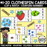 CLIP and MATCH - Clothespin Cards - #1-10 Counting Numbers
