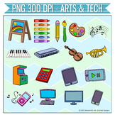 CLIPART: Arts & Technology - 300dpi PNGs in 3 formats!
