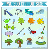 CLIPART: Go Outside! - 300dpi PNGs in 3 formats!