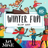 CLIPART: Kids Winter Fun Clip Art Set
